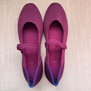 NWOT Rothy's Square Mary Jane in Plum Purple Size 6.5